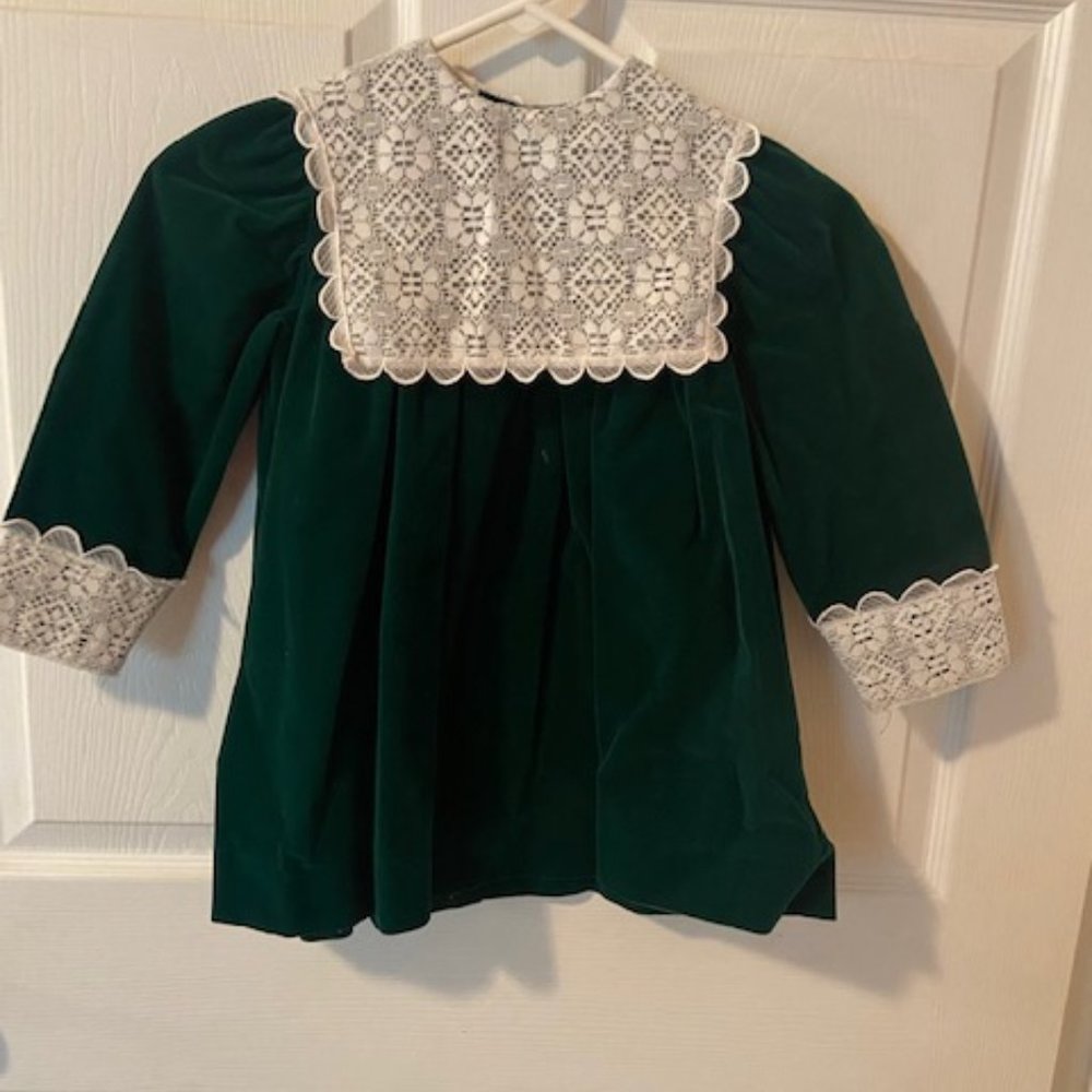 Vintage Velvet dress for girl size 5
